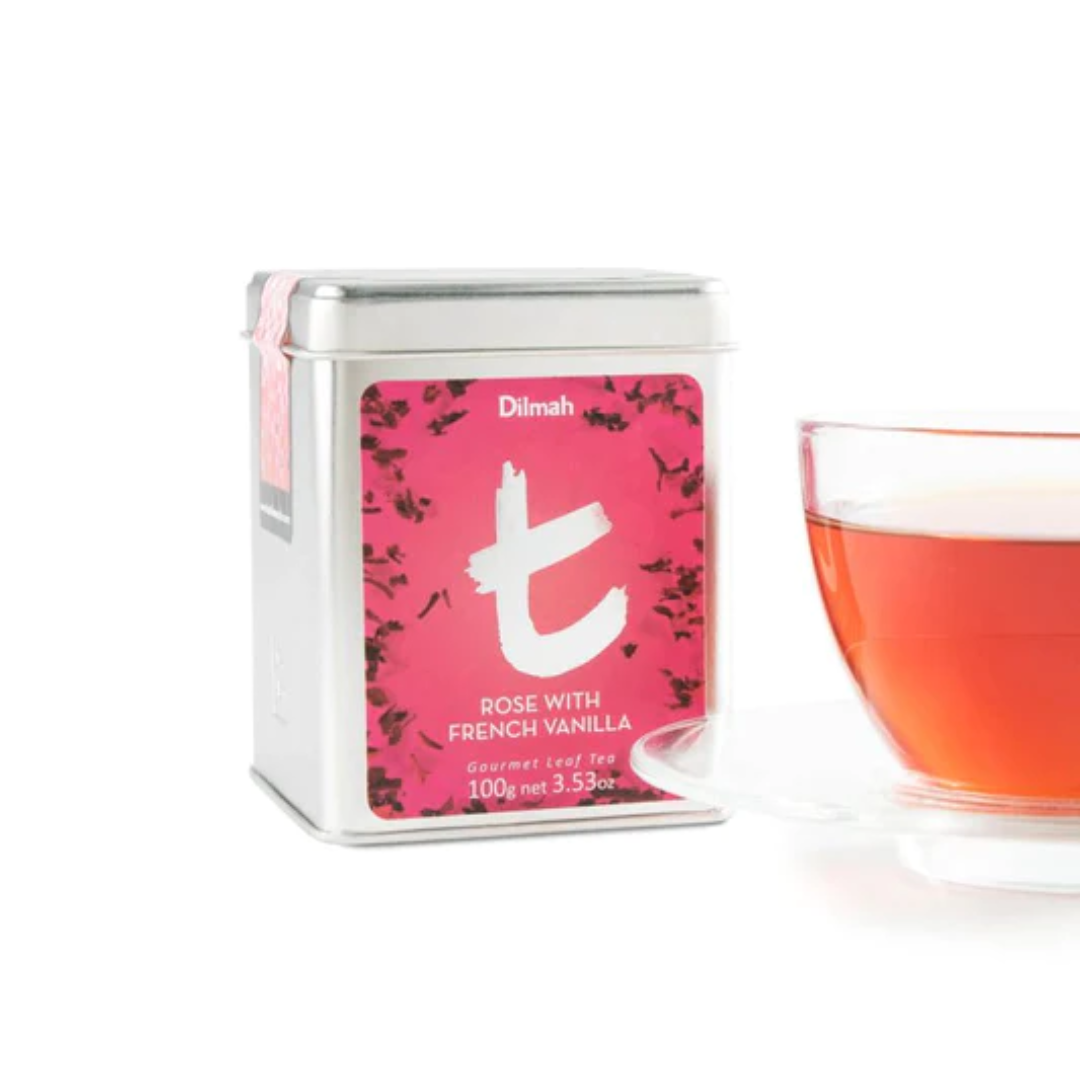 Чай чорний Dilmah Т-Series Rose With French Vanilla ж/б 100г