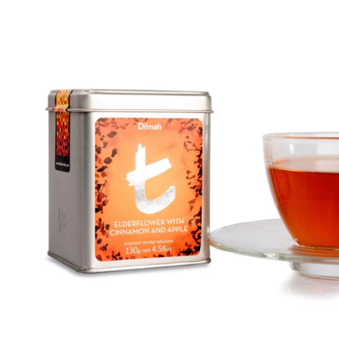 Чай чорний Dilmah Т-Series Elderflower With Cinnamon And Apple Ceylon ж/б 130 г