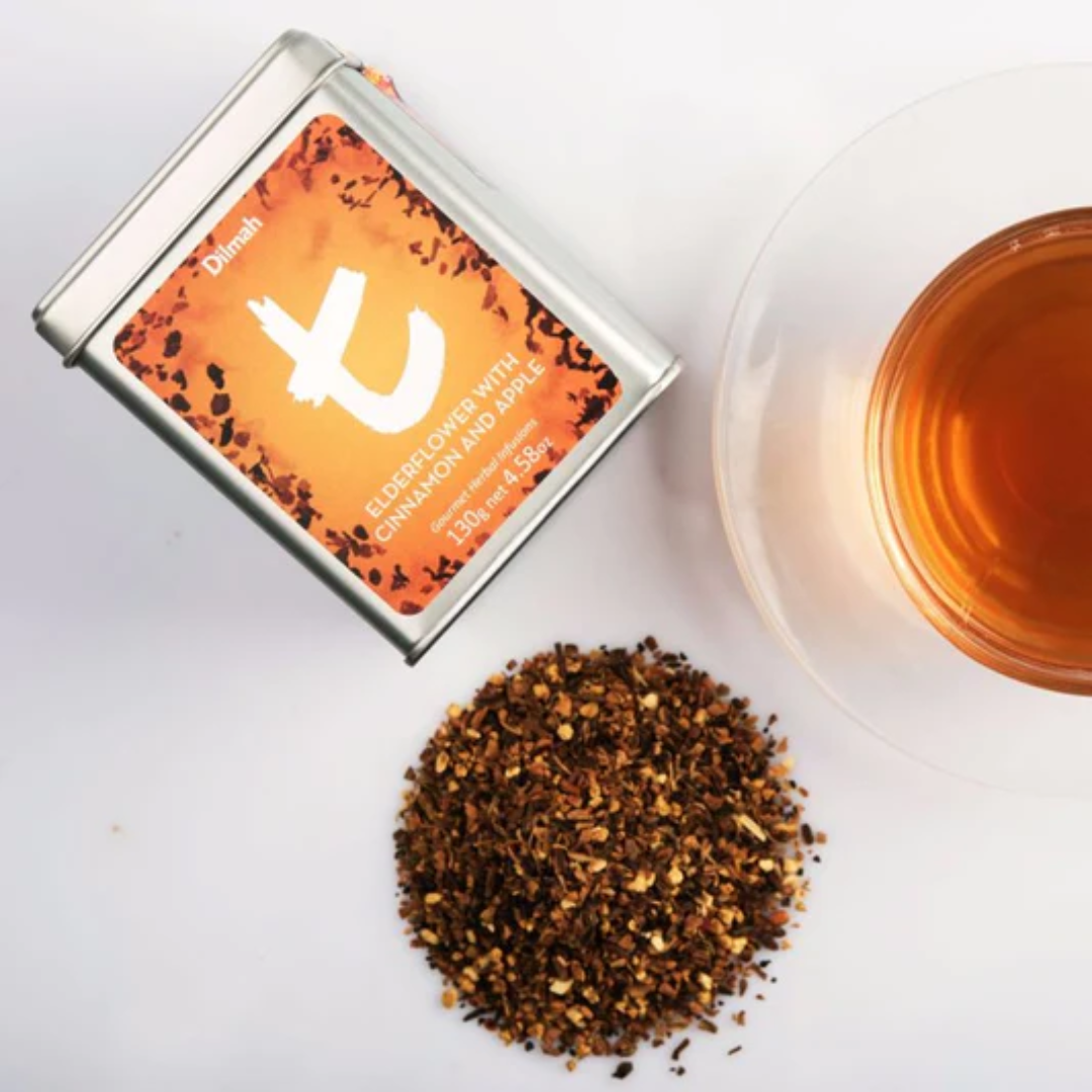 Чай чорний Dilmah Т-Series Elderflower With Cinnamon And Apple Ceylon ж/б 130 г