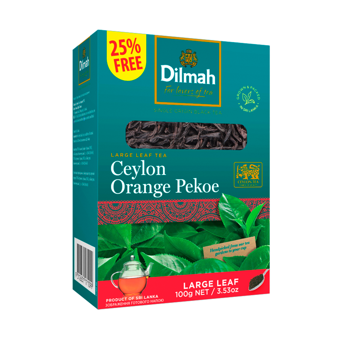 Чай черный Dilmah Крупнолистовой 80+20г