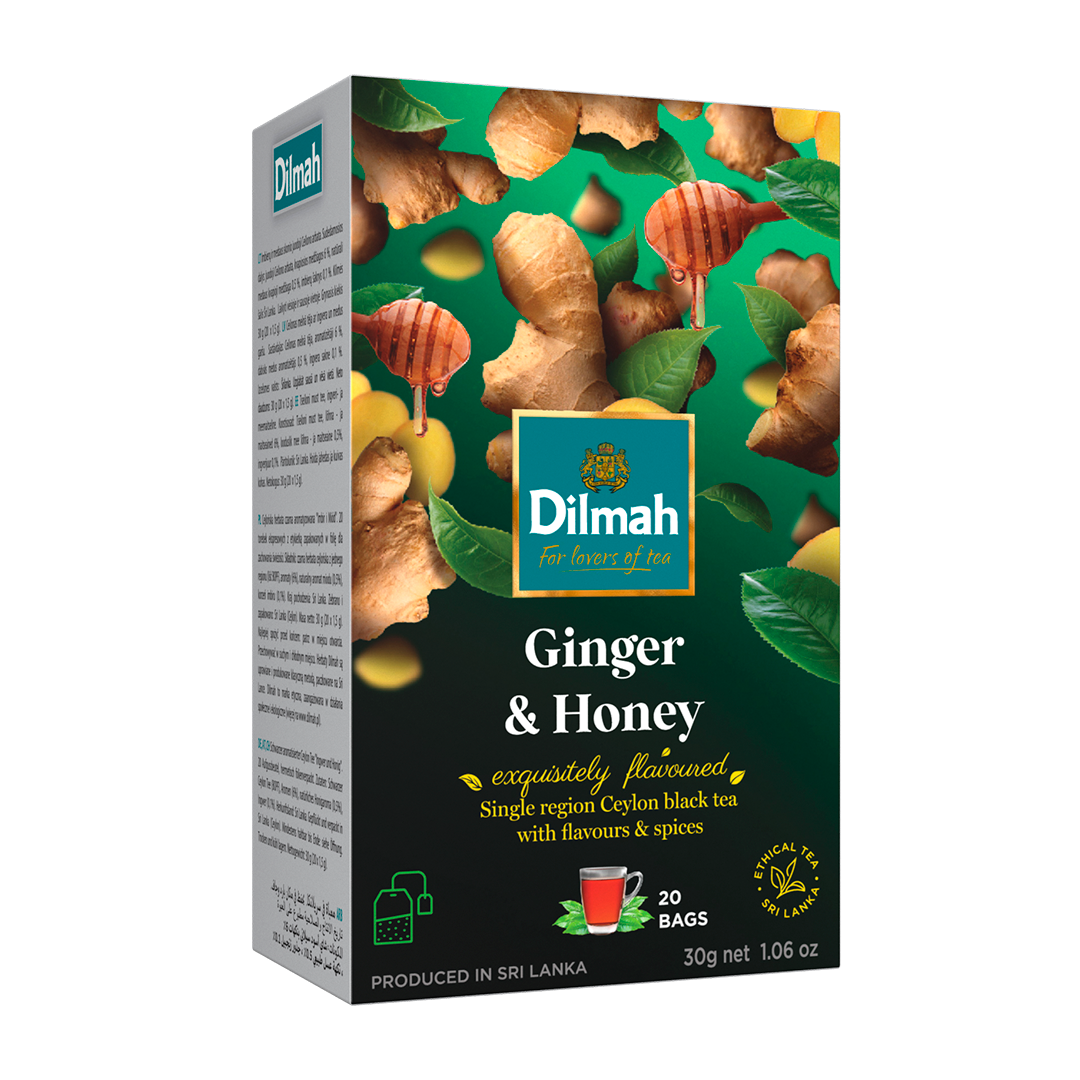 Чай черный Dilmah Fun Tea Имбирь и мед 20x1,5 г