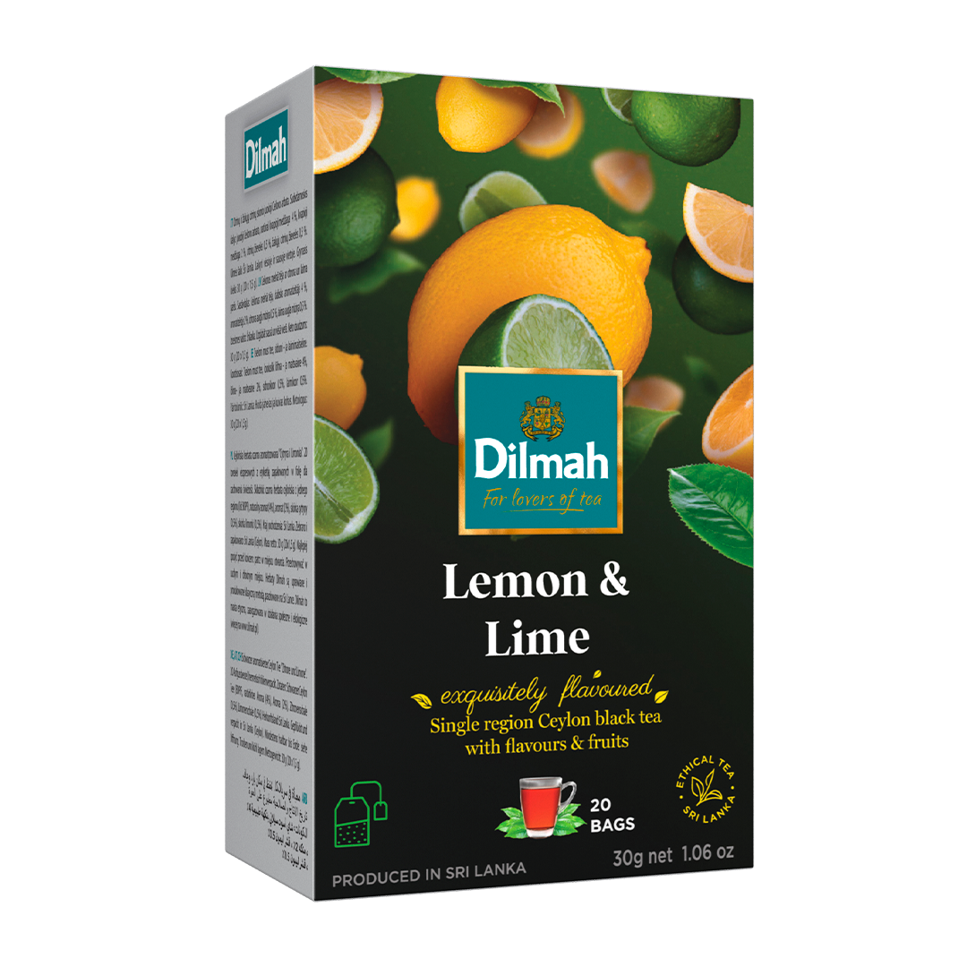 Чай черний Dilmah Fun Tea Лимон та лайм 20x1,5 г